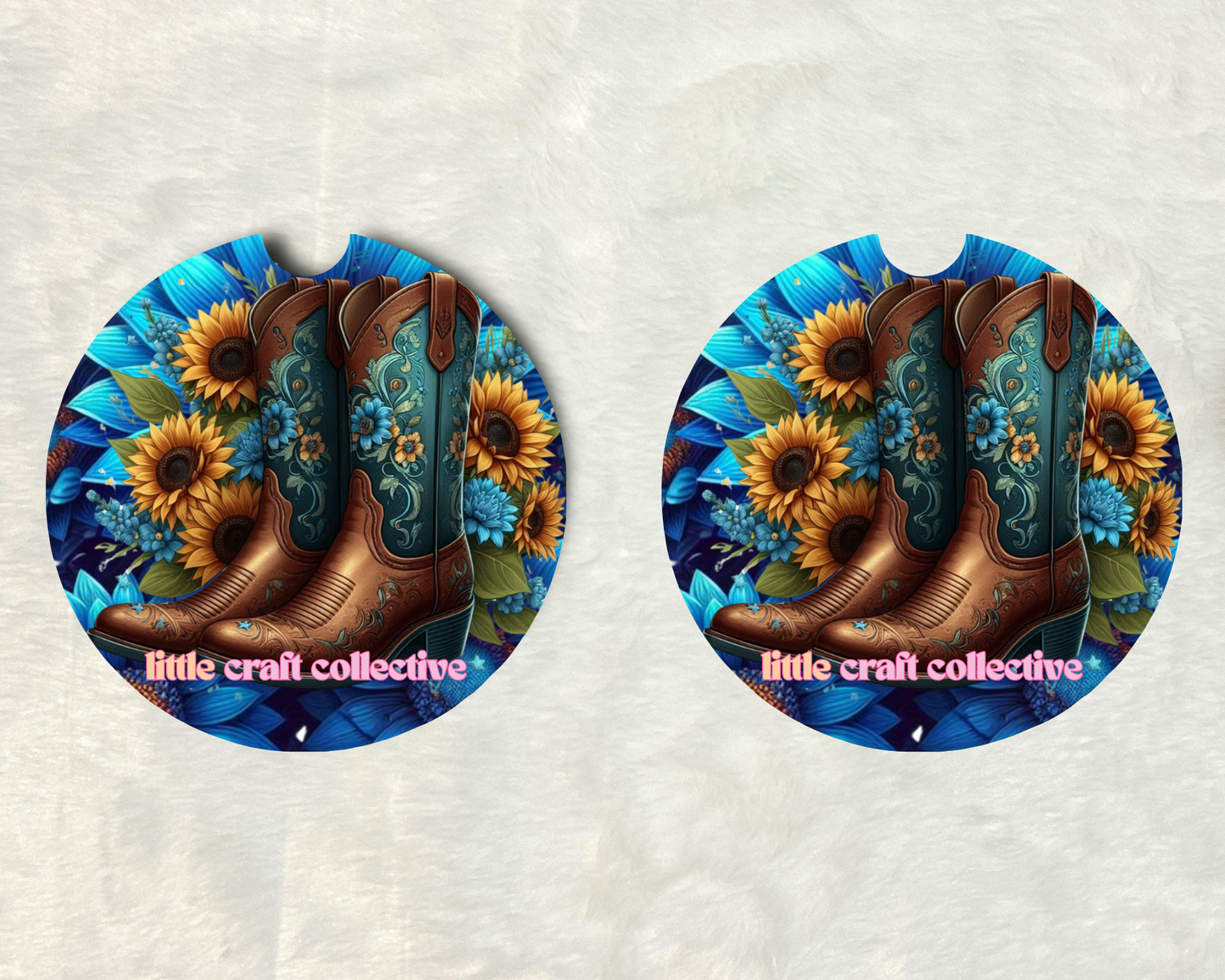 Blue Boots Car Coaster