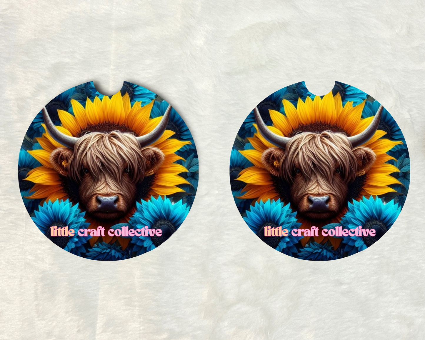 Highland Cow Car Coaster