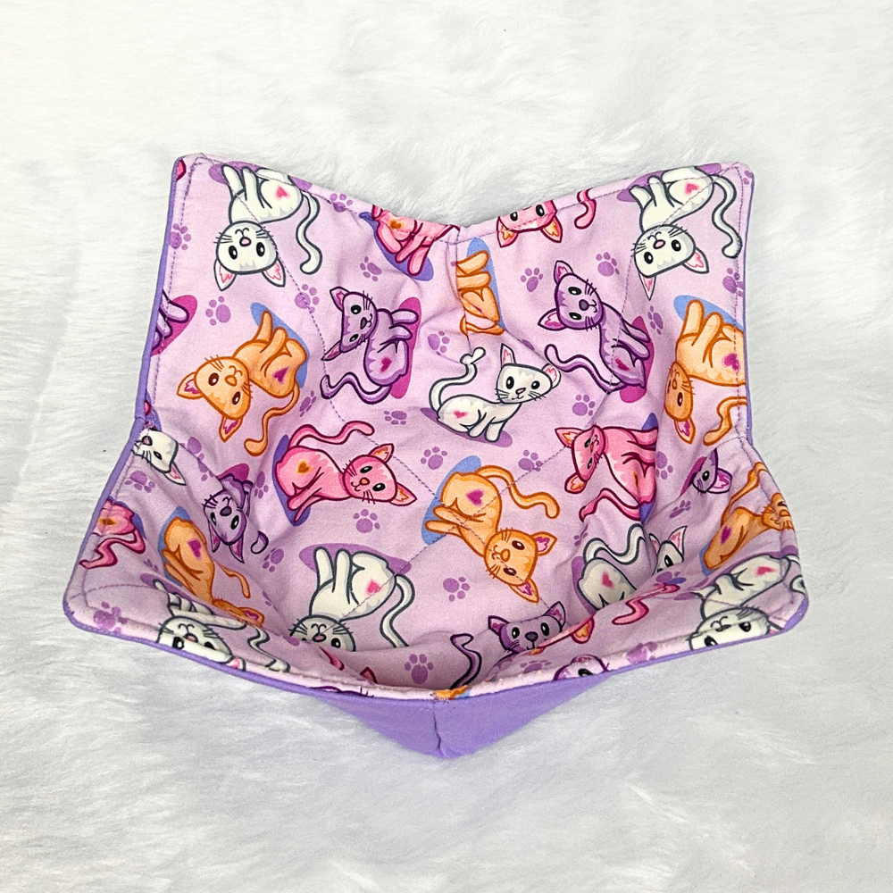 Purple Cats Bowl Cozie