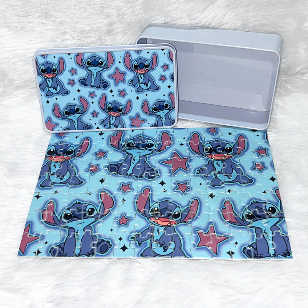 Blue Alien Puzzle & Storage Tin