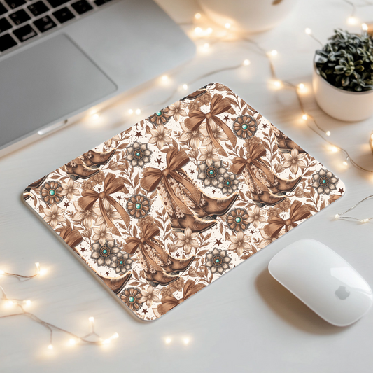 Floral Boots Mouse Pad