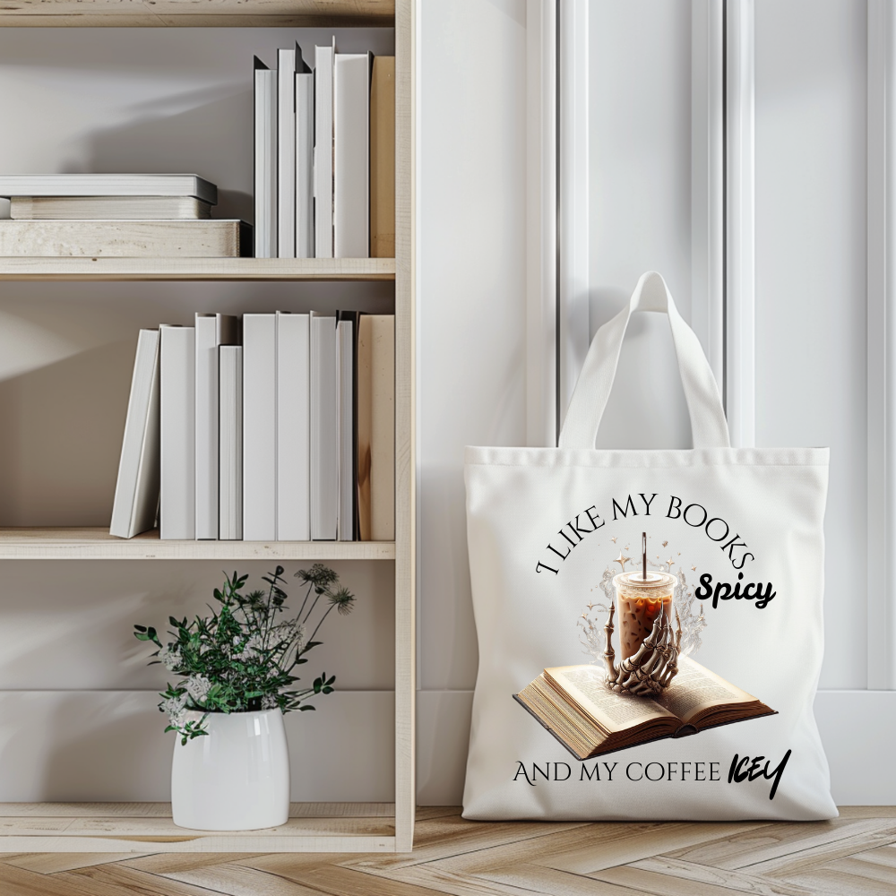 I Like My Books Spicy Tote Bag