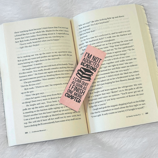 I'm Not Addicted To Reading Cardstock Bookmark