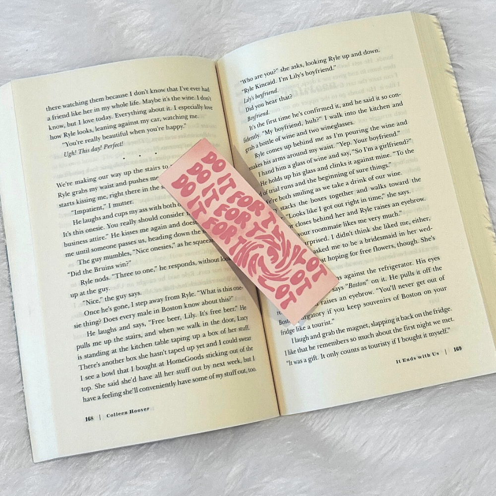 Do It For The Plot Cardstock Bookmark
