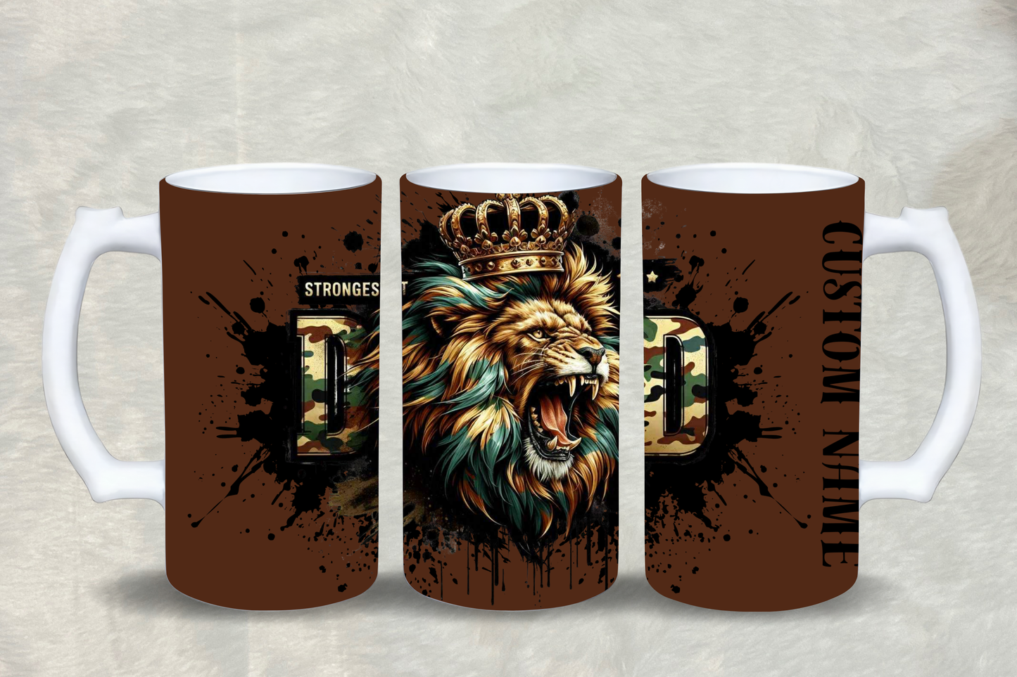 Strongest Dad Beer Glass