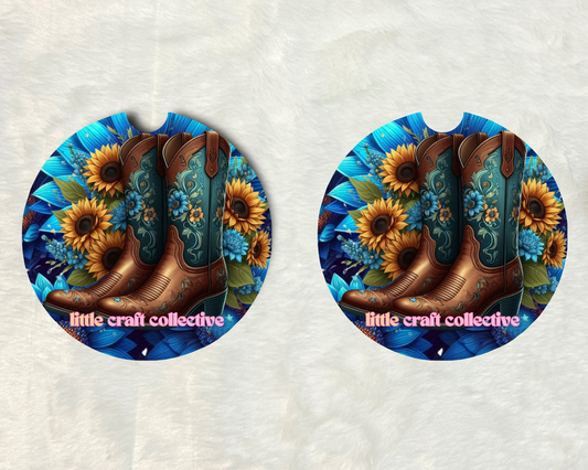 Blue Boots Car Coaster